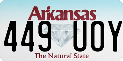 AR license plate 449UOY