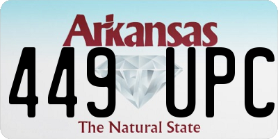 AR license plate 449UPC