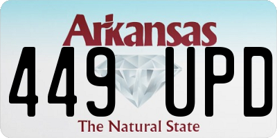 AR license plate 449UPD