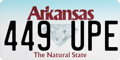 AR license plate 449UPE
