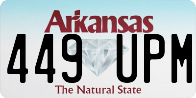 AR license plate 449UPM