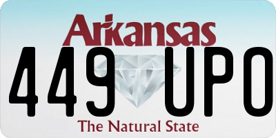 AR license plate 449UPO