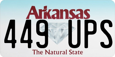 AR license plate 449UPS