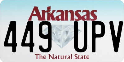 AR license plate 449UPV