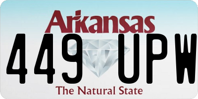 AR license plate 449UPW