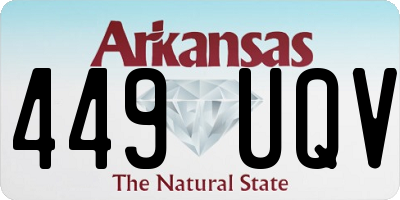 AR license plate 449UQV