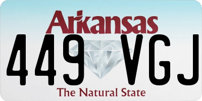 AR license plate 449VGJ