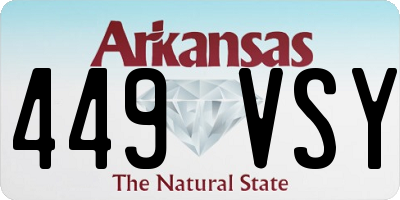 AR license plate 449VSY