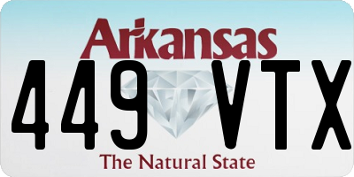 AR license plate 449VTX