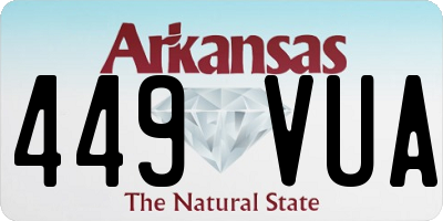 AR license plate 449VUA