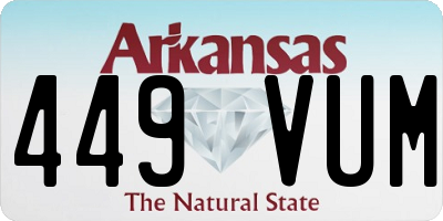 AR license plate 449VUM
