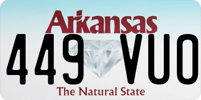 AR license plate 449VUO