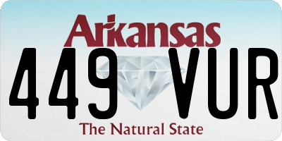 AR license plate 449VUR