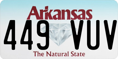 AR license plate 449VUV