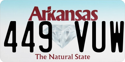 AR license plate 449VUW