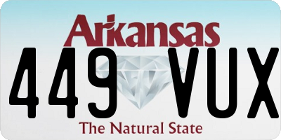 AR license plate 449VUX