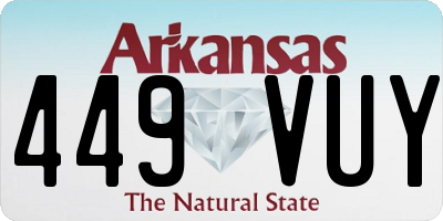 AR license plate 449VUY