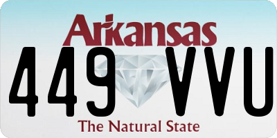 AR license plate 449VVU