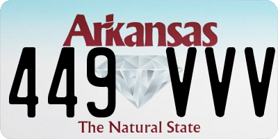 AR license plate 449VVV