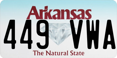 AR license plate 449VWA