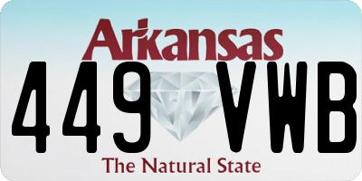 AR license plate 449VWB