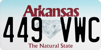 AR license plate 449VWC