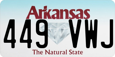 AR license plate 449VWJ