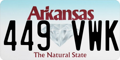 AR license plate 449VWK