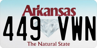 AR license plate 449VWN
