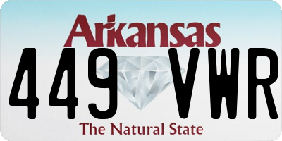 AR license plate 449VWR