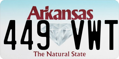 AR license plate 449VWT
