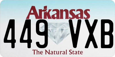 AR license plate 449VXB