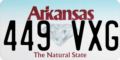 AR license plate 449VXG