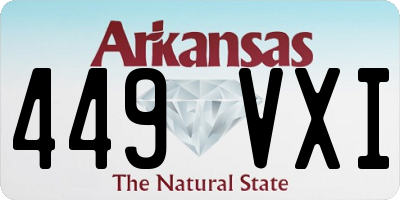 AR license plate 449VXI