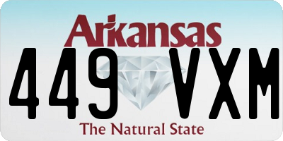 AR license plate 449VXM