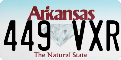AR license plate 449VXR