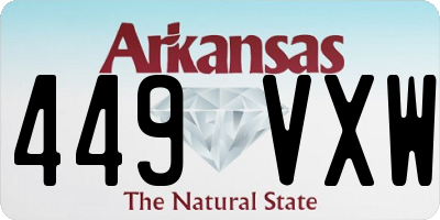 AR license plate 449VXW