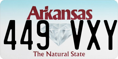 AR license plate 449VXY