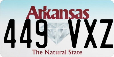 AR license plate 449VXZ