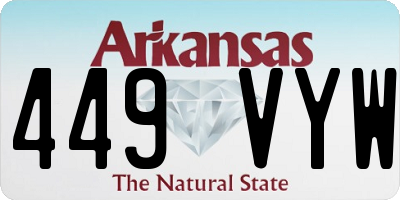 AR license plate 449VYW