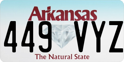 AR license plate 449VYZ