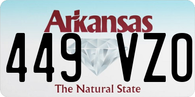 AR license plate 449VZO