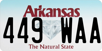 AR license plate 449WAA