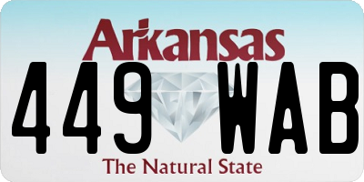 AR license plate 449WAB