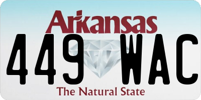 AR license plate 449WAC