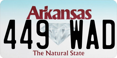 AR license plate 449WAD
