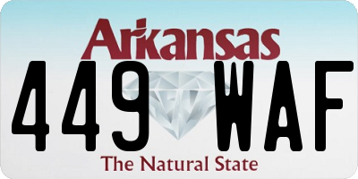 AR license plate 449WAF