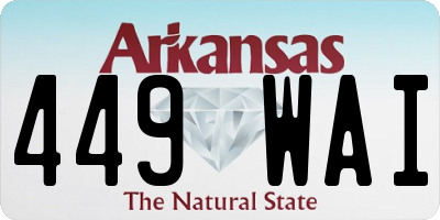 AR license plate 449WAI