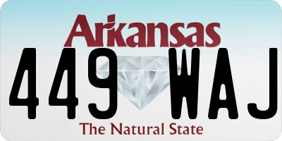 AR license plate 449WAJ
