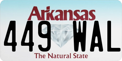 AR license plate 449WAL